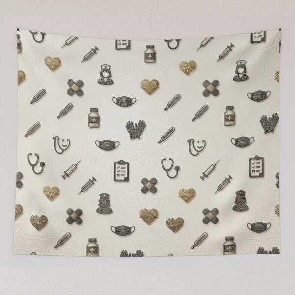 Item preview, Vintage Nursing & Medical Pattern Seamless Art designed and sold by HO•Designs.