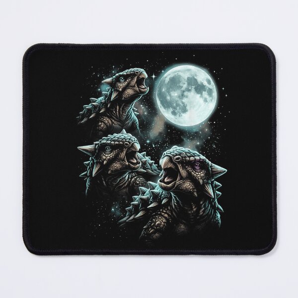 Item preview, Three Armored Dinosaurs Beneath a Full Moon designed and sold by TadeoNivar.