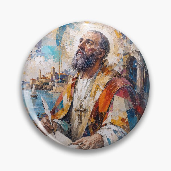 Item preview, Saint Augustine of Hippo Painting – Faith, Philosophy and Wisdom designed and sold by GalleryKauffeld.