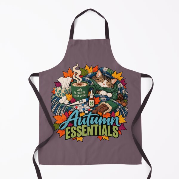 Item preview, Autumn Essentials – Coffee, Cozy Cat & Cold Season Survival designed and sold by Aimetoi.