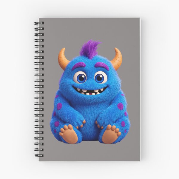 Item preview, Cute Fluffy Blue Monster 3D Art / Adorable Friendly Little Monster designed and sold by chicworld2026.