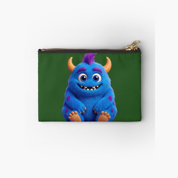 Item preview, Cute Fluffy Blue Monster 3D Art / Adorable Friendly Little Monster designed and sold by chicworld2026.