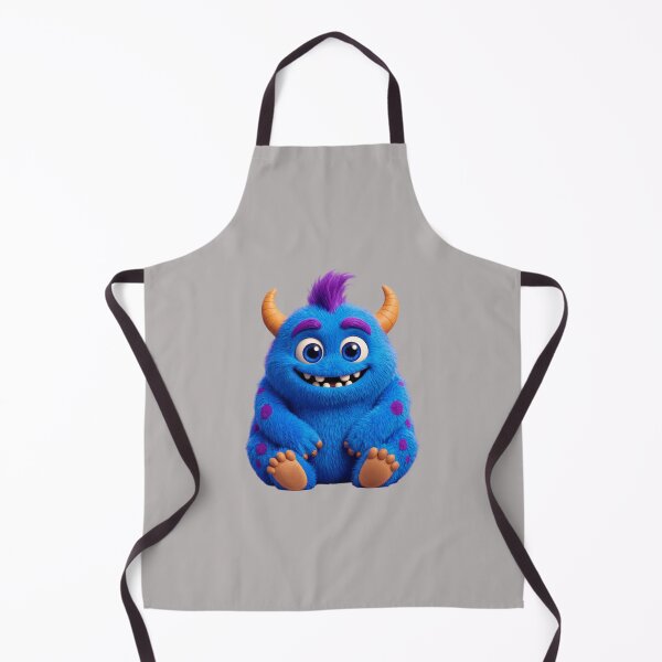 Item preview, Cute Fluffy Blue Monster 3D Art / Adorable Friendly Little Monster designed and sold by chicworld2026.