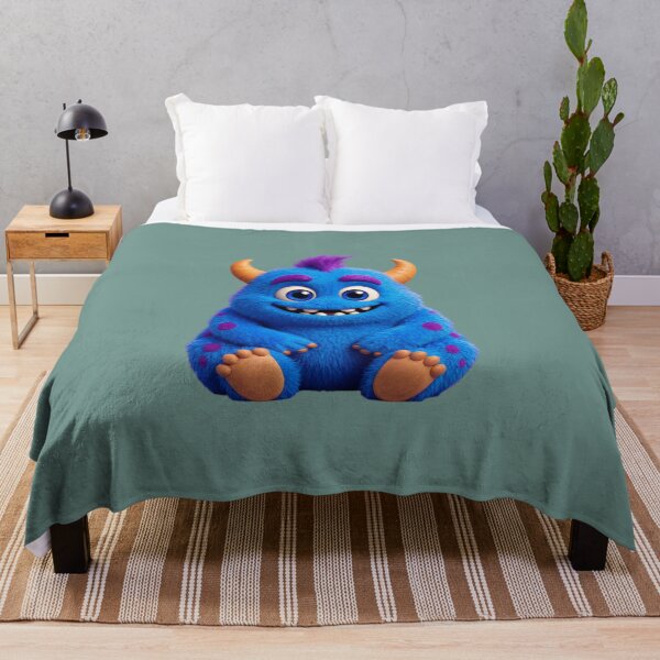 Item preview, Cute Fluffy Blue Monster 3D Art / Adorable Friendly Little Monster designed and sold by chicworld2026.