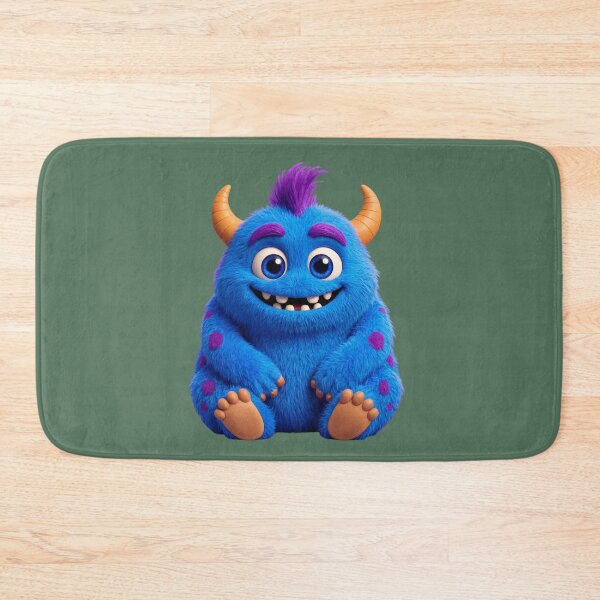 Item preview, Cute Fluffy Blue Monster 3D Art / Adorable Friendly Little Monster designed and sold by chicworld2026.