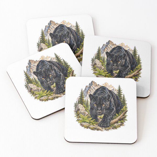 Item preview, Black Panther Mountain Wilderness Wildlife designed and sold by Moizento.