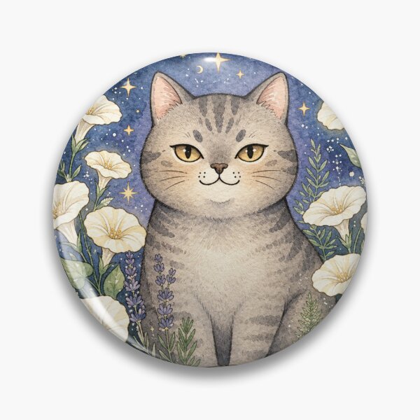 Item preview, Celestial Cat Floral Night designed and sold by Iampoji.