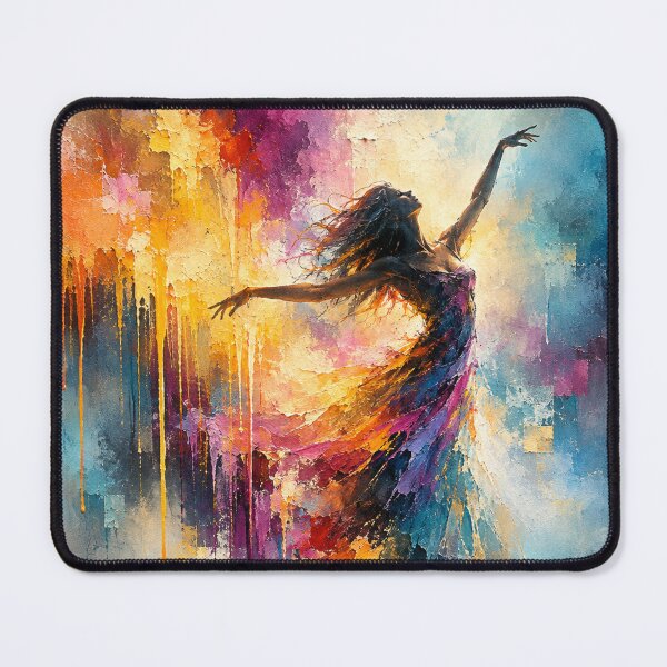 Item preview, The Chromatic Dance - Vibrant Abstract Dancer Wall Art designed and sold by Joey Santiago.