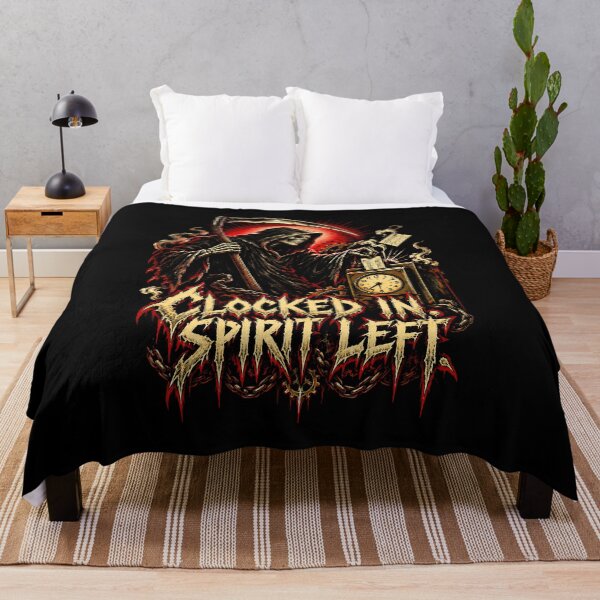 Item preview, Clocked In Spirit Left Grim Reaper Metal Shirt designed and sold by Tong4130.