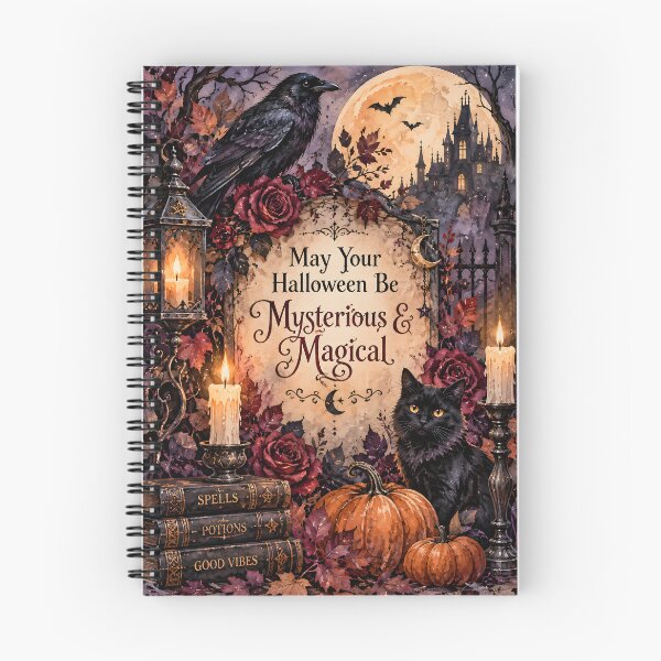 Item preview, Mysterious & Magical Halloween – Gothic Raven, Black Cat and Full Moon designed and sold by blankTeeShirt.