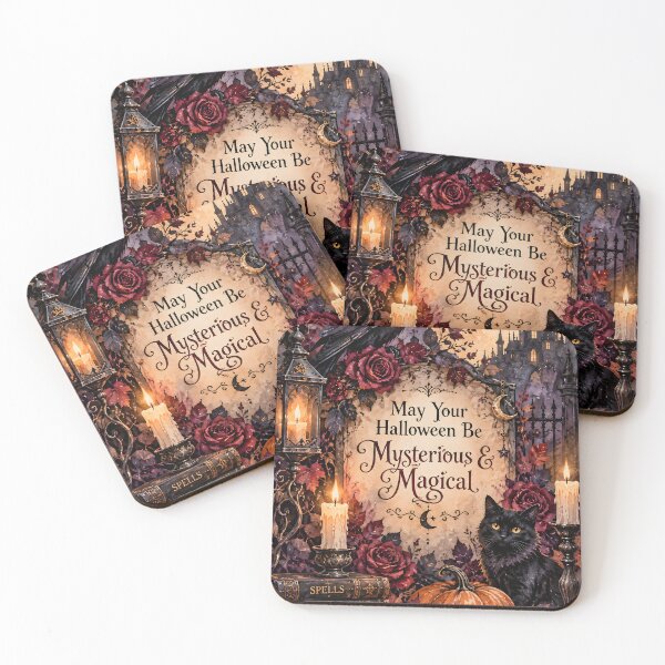 Item preview, Mysterious & Magical Halloween – Gothic Raven, Black Cat and Full Moon designed and sold by blankTeeShirt.