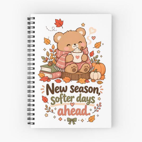 Item preview, Fall Season Cozy Bear | First Day of Fall Autumn Coffee Illustration designed and sold by LittleJoyStudio.Art.