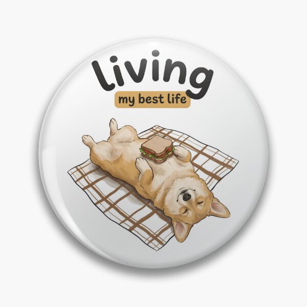 Item preview, Cute Lazy Dog Relaxing with Sandwich – Cozy Funny Pet Illustration designed and sold by Everyday Vibe Studio.