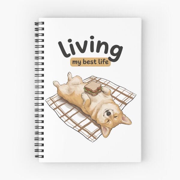 Item preview, Cute Lazy Dog Relaxing with Sandwich – Cozy Funny Pet Illustration designed and sold by Everyday Vibe Studio.