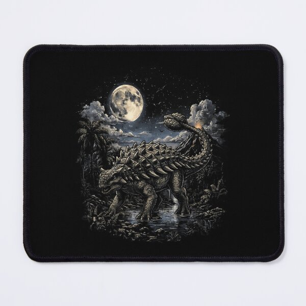 Item preview, Ankylosaurus Walking Through a Moonlit Prehistoric Jungle designed and sold by TadeoNivar.