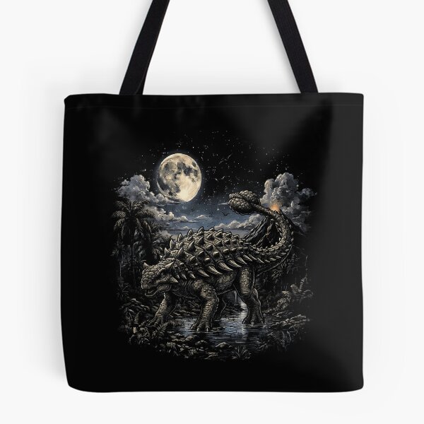Item preview, Ankylosaurus Walking Through a Moonlit Prehistoric Jungle designed and sold by TadeoNivar.