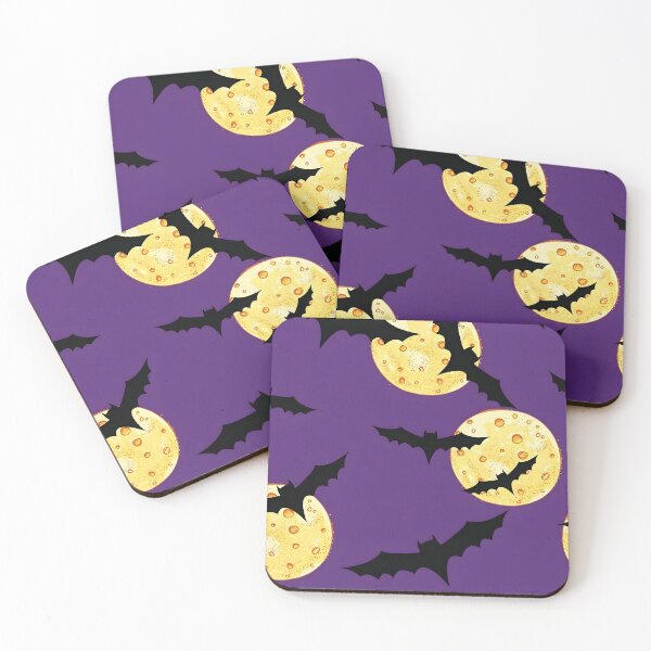 Item preview, Spooky Halloween Seamless Pattern with Flying Bats and Full Moon designed and sold by interdesigner.