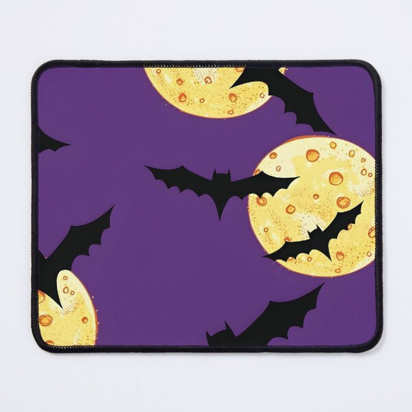 Item preview, Spooky Halloween Seamless Pattern with Flying Bats and Full Moon designed and sold by interdesigner.