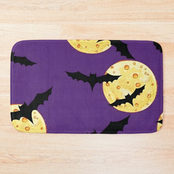 Item preview, Spooky Halloween Seamless Pattern with Flying Bats and Full Moon designed and sold by interdesigner.