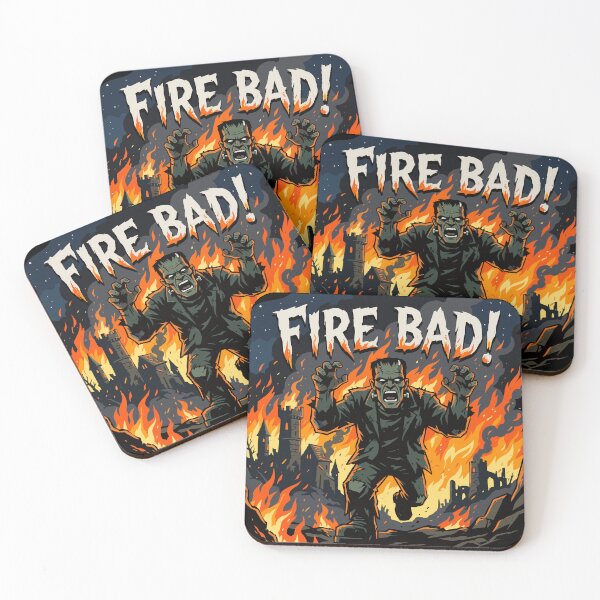Item preview, Halloween Frankenstein Fire Bad designed and sold by luckysolo.