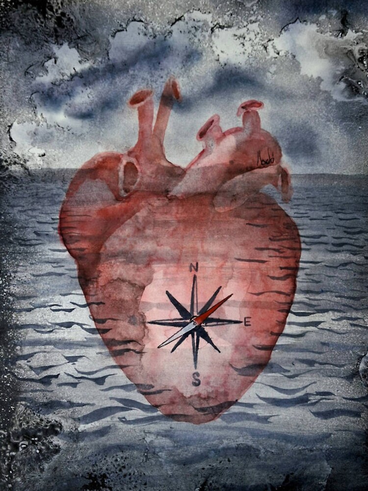 Thumbnail 4 of 4, iPhone Case, Heart Compass designed and sold by Tidal-Reverie.