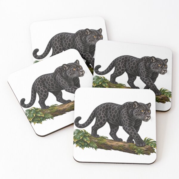 Item preview, Full-Body Black Jaguar in the Jungle designed and sold by Trends Art Creations .