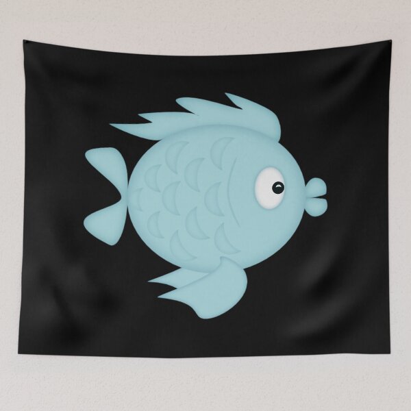 Item preview, Cartoonish Blue Fish  designed and sold by SuzanaTArt.