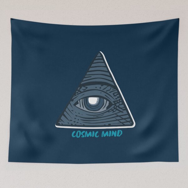 Item preview, cosmic mind minimalist vintage pyramid eye typography  designed and sold by stileepensieri.