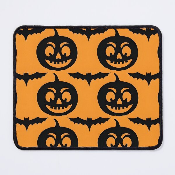 Item preview, Classic Halloween Seamless Pattern with Jack-o'-Lanterns and Bats designed and sold by interdesigner.