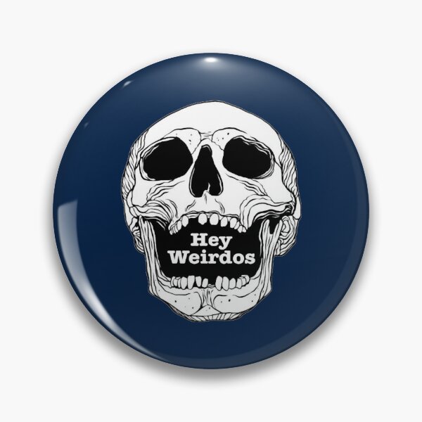 Item preview, Morbid Podcast. Hey Weirdos skull designed and sold by ZeldaThompson.