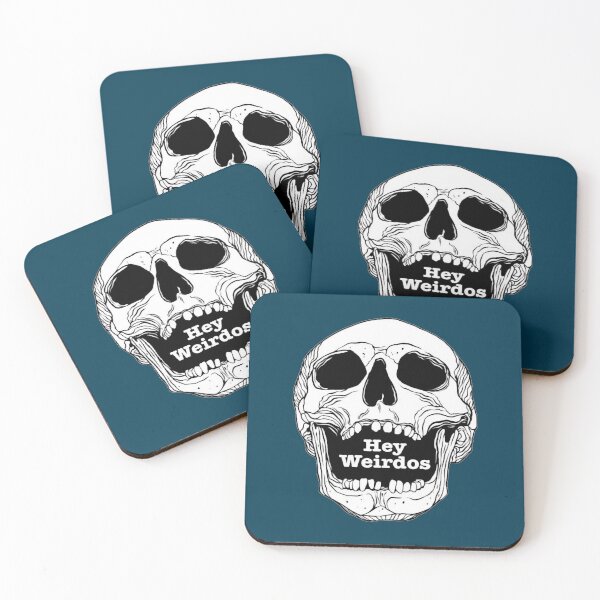 Item preview, Morbid Podcast. Hey Weirdos skull designed and sold by ZeldaThompson.