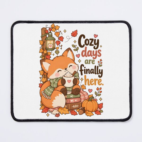 Item preview, Cozy Fall Season Fox | First Day of Fall | Cute Autumn Coffee Design designed and sold by LittleJoyStudio.Art.