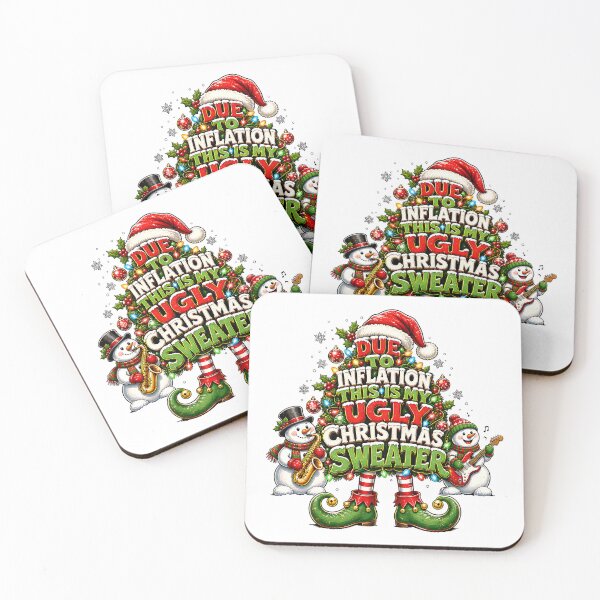 Item preview, Due To Inflation Ugly Christmas Sweater Snowman Design designed and sold by Wilcox PhotoArt.