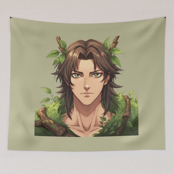 Item preview, Anime Druid Forest Spirit Art / Cute Nature Elf Fantasy Boy designed and sold by charmaroundyou.