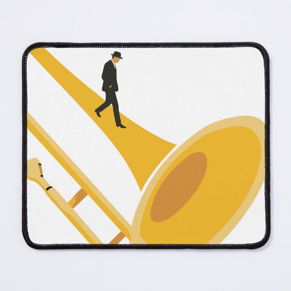 Item preview, Minimalist Trombone Journey Art | Mid-Century Modern Jazz Print | Bauhaus Music Print | Abstract Brass Instrument Decor designed and sold by Studio pod Burom.