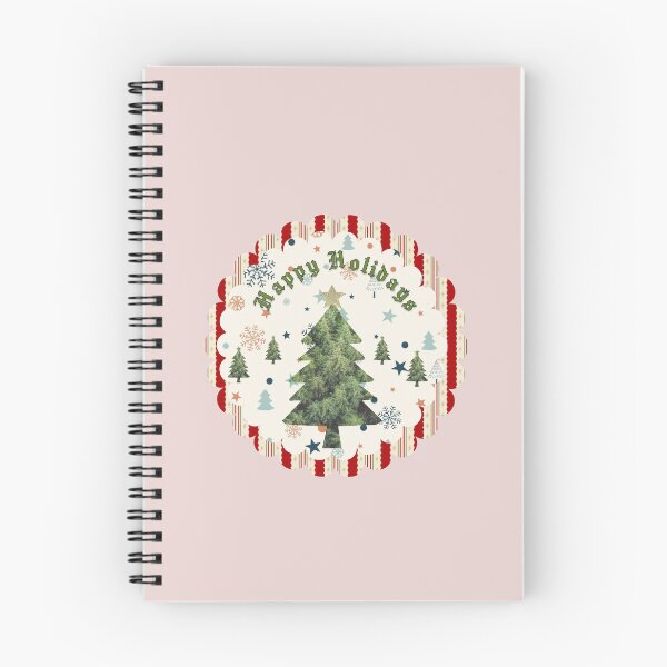 Item preview, Happy Holidays Festive Christmas Tree & Snowflake Pattern Ornament Art designed and sold by Liberarteprint.
