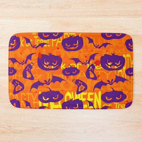 Item preview, Spooky Halloween Seamless Pattern with Pumpkins and Bats designed and sold by interdesigner.