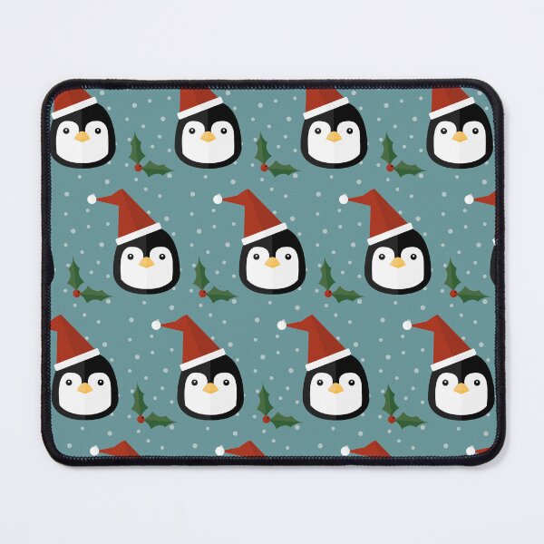 Item preview, Christmas penguins on blue designed and sold by reneesillus.