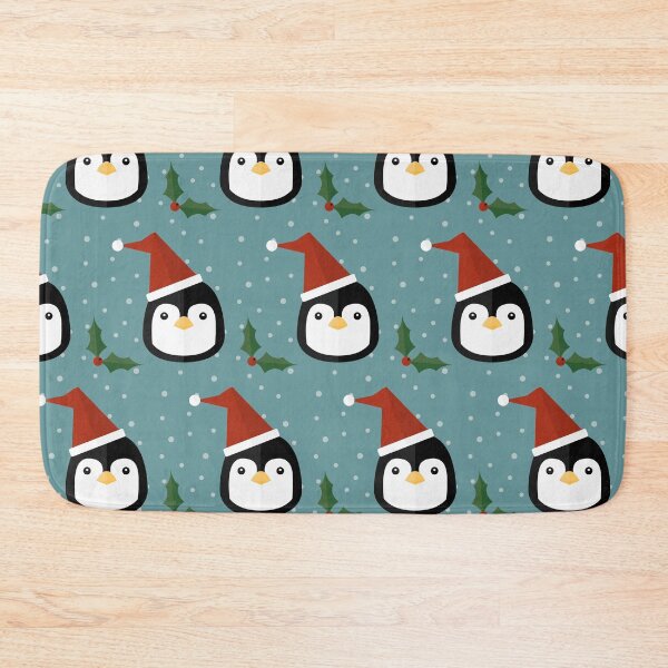 Item preview, Christmas penguins on blue designed and sold by reneesillus.