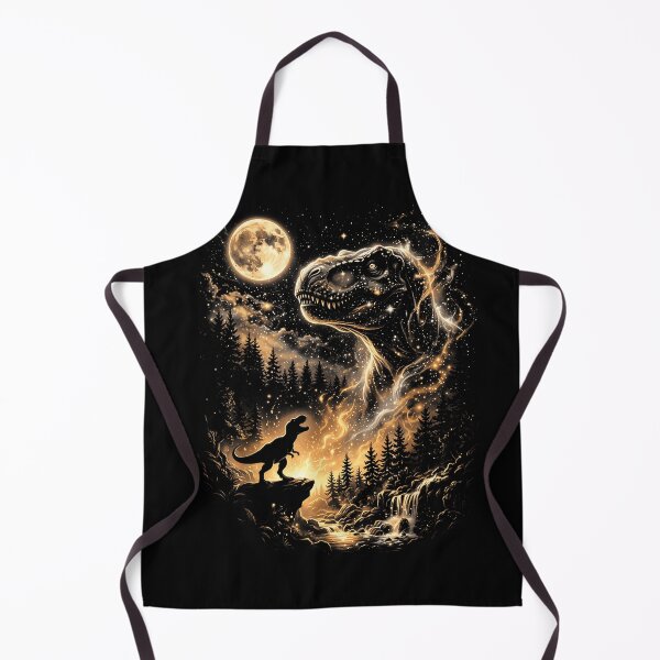Item preview, Cosmic T-Rex Above a Golden Moonlit Forest designed and sold by TadeoNivar.