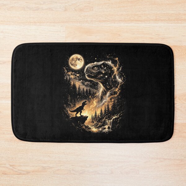 Item preview, Cosmic T-Rex Above a Golden Moonlit Forest designed and sold by TadeoNivar.