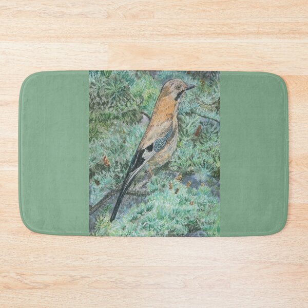 Item preview, European Jay in the Woodlands: Oil Pastels designed and sold by Charlotte's Shop of Bird Stuff.