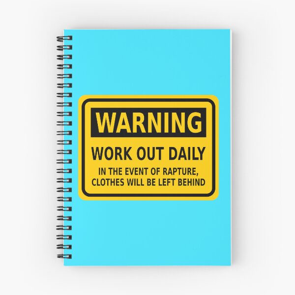 Item preview, Warning – Work Out Daily: In the Event of Rapture, Clothes Will Be Left Behind designed and sold by Karate Octopus.