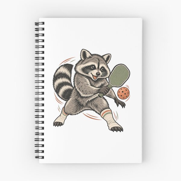 Item preview, Raccoon Playing Pickleball - Funny Animal Sports Art designed and sold by cybersilverhand.