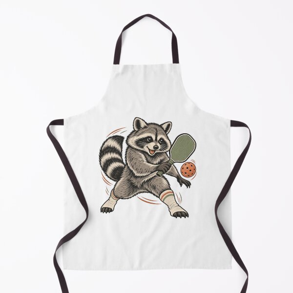 Item preview, Raccoon Playing Pickleball - Funny Animal Sports Art designed and sold by cybersilverhand.