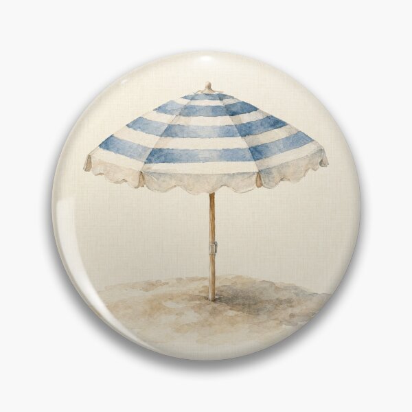 Item preview, Shade and Salt Beach Umbrella Illustration | Coastal Wall Art designed and sold by FixationStudio.