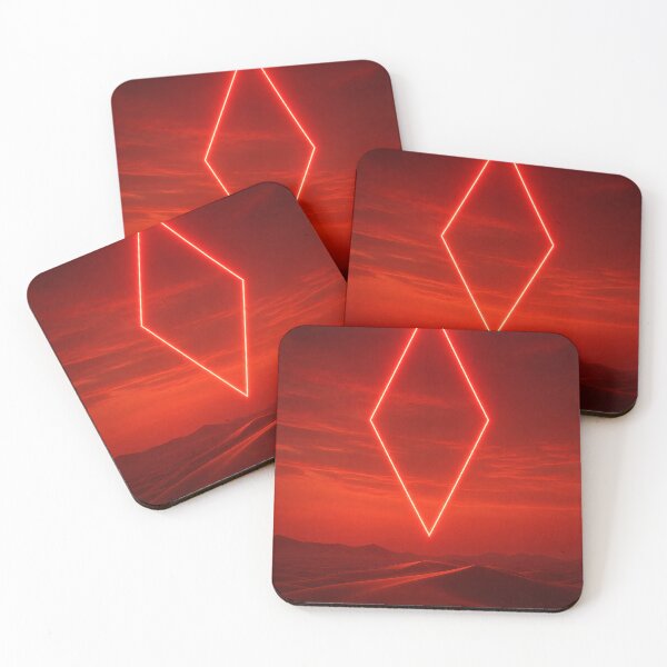 Item preview, Glowing Red Diamond Portal Over Crimson Dunes designed and sold by monkeybusiness.pt.