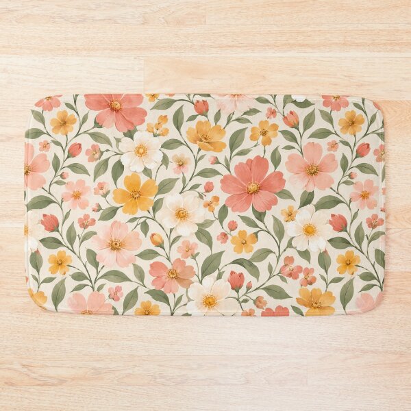 Item preview, Warm Wildflower Garden Seamless Floral Pattern designed and sold by VibnWalls.
