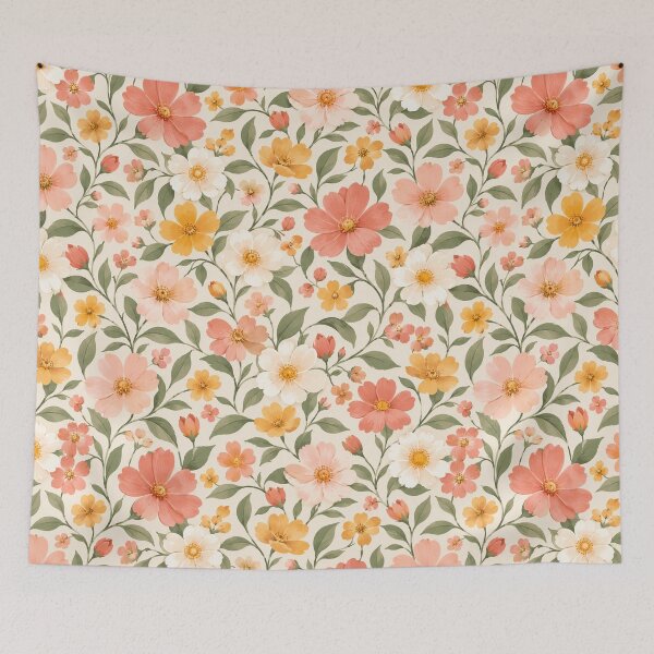 Item preview, Warm Wildflower Garden Seamless Floral Pattern designed and sold by VibnWalls.