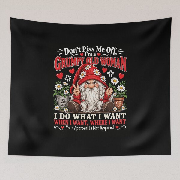 Item preview, Grumpy Old Woman Gnome Attitude designed and sold by anapldv.